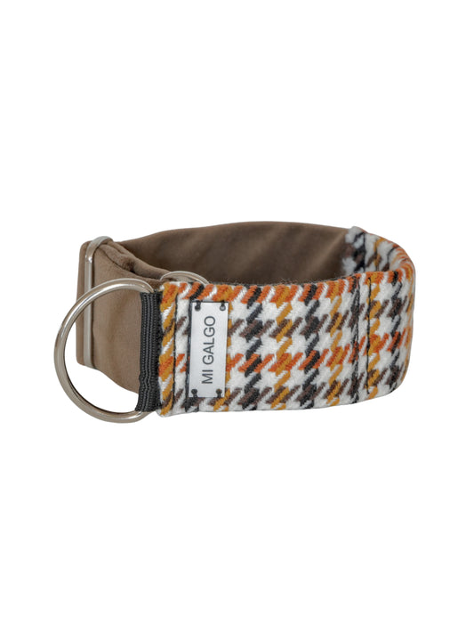 Amber tweed sighthound collar - product view