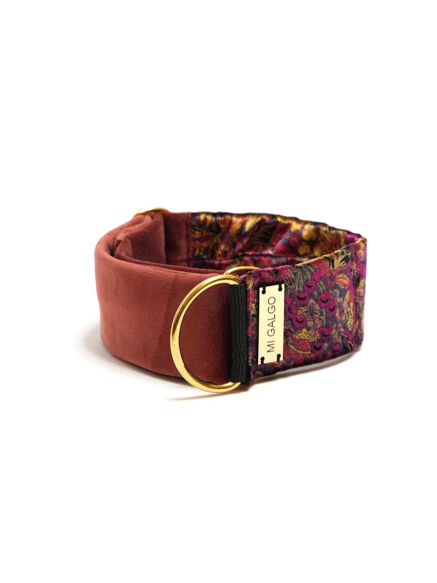 Velour Blossom sighthound collar - product view